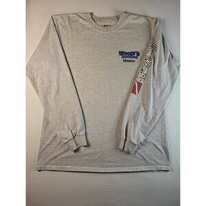 Vintage Woody's Longboard Hawaii Dive shop Long Sleeve Mens T Shirt Large